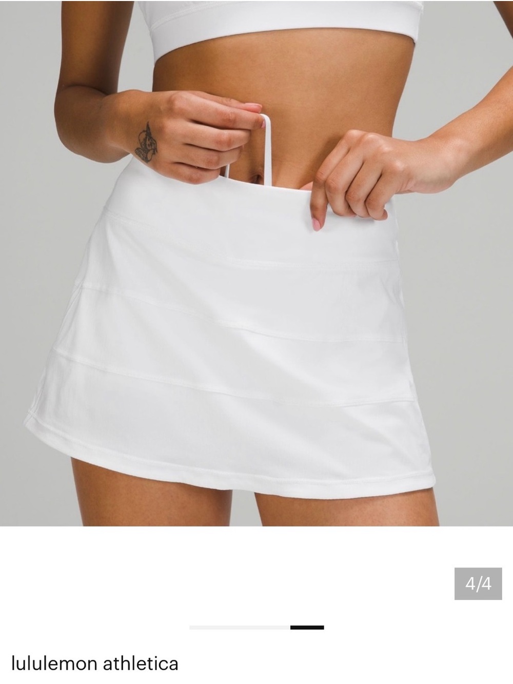 Lululemon Athletica White Pace Rival Skort